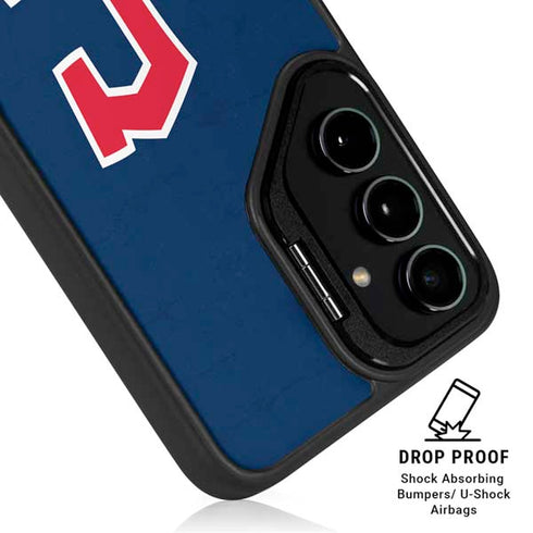 MLB Cleveland Guardians - Solid Distressed Galaxy S24 FE Kickstand Case